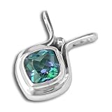 Sterling Silver Neptune Topaz Pendant by Sajen, 18"