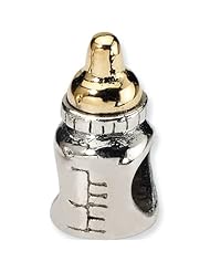 Reflection Beads Silver 14kt Baby Bottle Family Bead