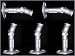 5 Silver Universal Satellite Speaker Mounts / Brackets for Walls and Ceilings