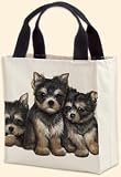 Yorkie Puppies Tote Bags