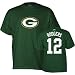 Reebok Green Bay Packers Aaron Rodgers Name & Number T-Shirt