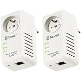 Bewan Powerline S200 Maxx Duo Adaptateur CPL avec prise et filtre int�gr�spar BeWAN