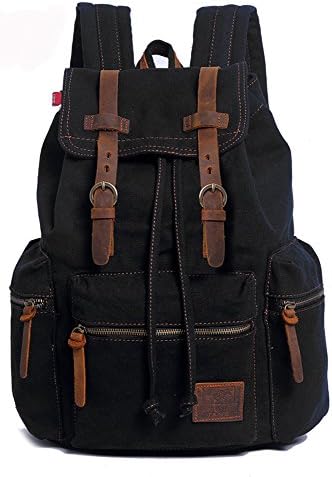SQLP Retro Canvas Backpacks (black)