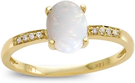 LALI Classics 14kt Yellow Gold Opal Oval Ring Size 8