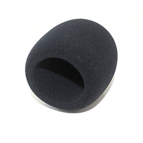WeymicÂ® Th23 Large Size Black Foam Windscreen for Blue Yeti, Mxl, Audio Technica, and Suitable for Most Large Condenser, Dynamic or Ribbon Mics Studio Recording Condenser Microphones - Size 55*100mm-ideal for Large Size Condenser Recording Type Mics