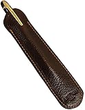 Aston Leather Single Pen Leather Holder Slip Case (Black)