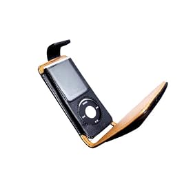 Black PU Leather Case Cover Holder for Apple iPod Nano 4th Gen Generation 4G new Nano-Chromatic 8GB & 16GB
