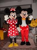Couple Mickey & Minnie Mouse Mascot Cartoon Character Adult Sz