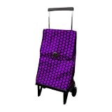 ロルサー 折畳み式ショッピングカート ドット パープル ブラック