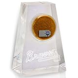 Atlanta Braves Tapered Crystal Paperweight with Game Field Dirt