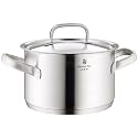 WMF Gourmet Plus 18/10 stainless steel high casserole with lid 24cm/5.7ltr