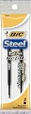BIC Steel Retractable Refill - Black, Twelve - Two Count Packs (24 Refills)
