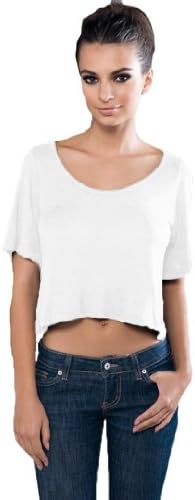 Blanks Moco Women's Eco MicroModal Fine Jersey Short Sleeve Crop T Shirt