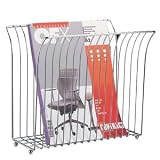 Chrome Wide Top Magazine Rack