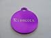 Pet ID Tag/Deluxe  Small Purple Circle