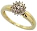 14k Gold Cluster Ring, w/ 0.25 Carat Brilliant Cut Diamonds, 5/16\