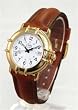 CROTON Men's Aquamatic 2000 Gold-tone Watch with Brown Leather Strap. Model: CRO-AQU2000