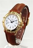 CROTON Mens Aquamatic Gold tone Watch with Brown Leather Strap. Model: CRO AQU2000 CROTON Mens Aquamatic Gold-tone Watch with Brown Leather Strap. Model: CRO-AQU2000