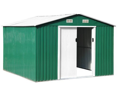 Lams - Abri de jardin en métal Vert & Blanc LAMS - 6,65 m²