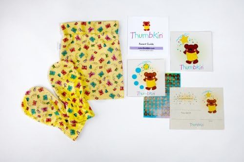 Stop Thumb Sucking Complete System With Step by Step Parent Guide - Butterfly Pattern -By Thumbkin - Large by Thumbkin