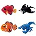 SET OF 4 - SEAPALS SERIES 2 - MANTA RAY, CLOWNFISH, FLAME ANGELFISH & BLUE LOBSTER