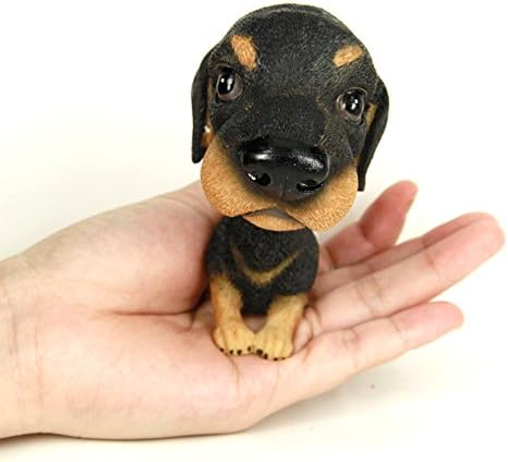 Simmer Resin Simulation Shake Head Puppy for Car Decoration Tv Cabinet Shelf,multicoloredof Children's Toys Wife Romantic Valentine's Day Christmas, Children's Day, Birthday Gifts, Children Toys Gift Super Cute Puppy Resin (black and Tan Coonhound)
