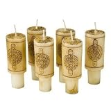DecoGlow Wine Country Collection 6-Piece Set 3-Inches Wine Cork Candles with Merlot Scent