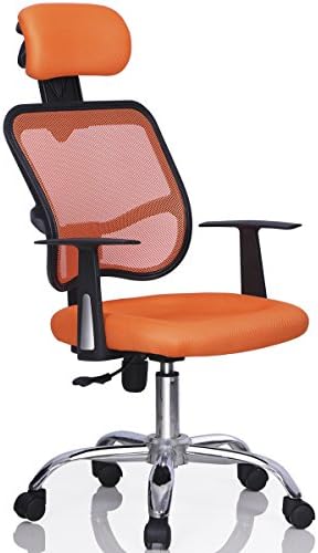 Radical Deal Modern High Back Executive Office Chair Mesh Chrome (Orange)
