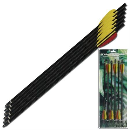 Extra Survival Aluminum Arrow Black 16" 6 Piece Set