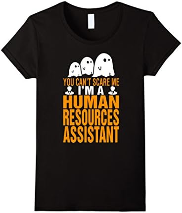 Women's Cant Scare I Am Human Resources Assistant Halloween T Shirt Large Black