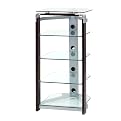 Media Component Stand - Glass/ Walnut