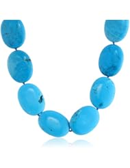 Kenneth Jay Lane Turquoise Oval Gold Chain Necklace, 20"