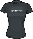 Cats NOT Kids Women's tee Shirt in 6 Colors Small thru XL
