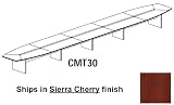 Corsica 30 Feet Boat-shaped Conference Table in Sierra Cherry - Mayline Office Furniture - CMT30CRY