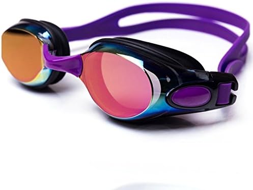 Ispeed Mirror Pro Swim Goggle Non-Fogging Anti UV Swimming Swim Goggle, Extremely comfortable gaskets made of silicone that seals and prevents any leakage. (Purple Blue)