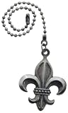 Lazart&Acirc;&reg; Fleur-de-Lis Pewter Pull Chain for Ceiling Fans, Lamps & Lighting