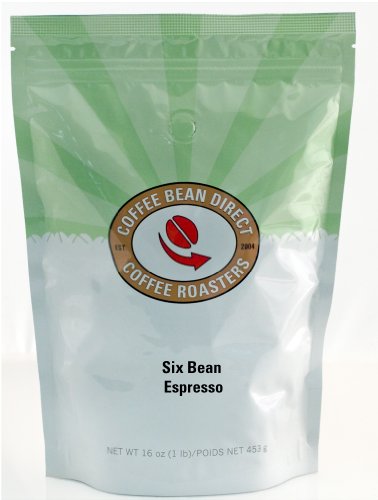 Six Bean Espresso, Whole Bean Coffee, 16-Ounce Bags (Pack of 3)