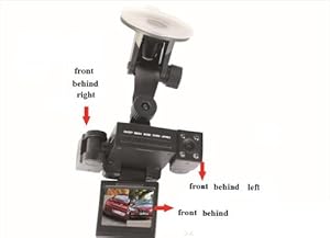 Movewell Transformers Dual Camera Car Black Box DVR 360 degree all aspects capture IR LED Night Vision