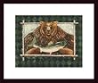 Art Poster Wood Framed Print - Birch Bear I - Artist: Suzan White- Poster Size: 18 X 14