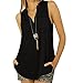 Vanberfia Women's Casual Summer Women Blouse Tops Sleeveless Shirt (L, 6275)