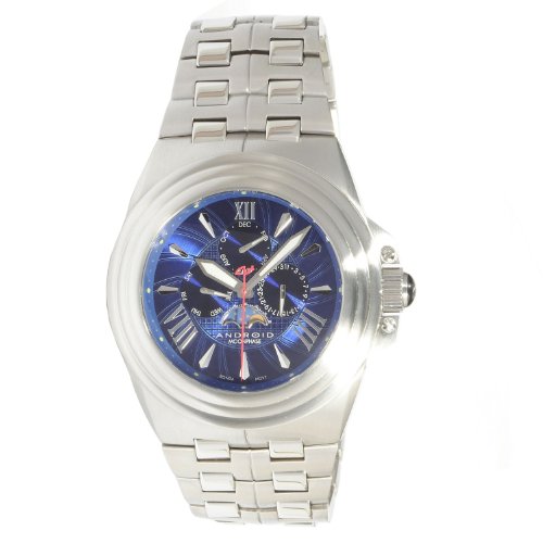 Android Men's Predator Multi-Moon Phase Quartz Stainless Steel Bracelet Watch