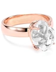 Katie Diamond "Uma" Rose Gold Herkimer Diamond Ring