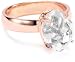 Katie Diamond "Uma" Rose Gold Herkimer Diamond Ring, Size 7
