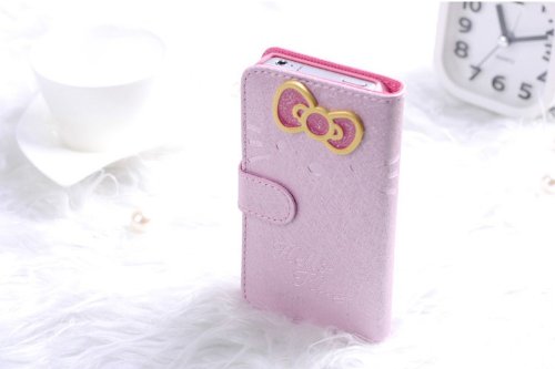 Slim 3D Hello Kitty Bowknot iphone cover case for iPhone 5 Protective Deluxe Book Style Folio Wallet Leather Case for iPhone 5 - Fit for Verizon, AT&T, Sprint, Rogers, Fido etc - Pink Slim 3D Hello Kitty Bowknot iphone cover case for iPhone 5 Protective Deluxe Book Style Folio Wallet Leather Case for iPhone 5 - Fit for Verizon, AT&T, Sprint, Rogers, Fido etc - Pink