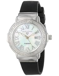 Swiss Legend Womens 20032D-02 "South Beach Collection" Stainless Steel, Black Rubber, and Diamond Watch