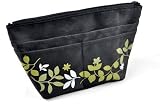 Handbag Organiser, Liner, Insert, 7 Pockets - Black - Carla