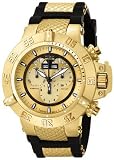 Invicta Men’s 5697 Subaqua Collection Chronograph 18k Gold-Plated Blue Rubber Watch