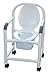 MJM International 118-CC10 International Bedside Commode Chair with Casters, 300 fl oz, 40.5" Height x 22" Width