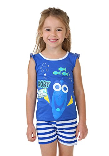 Disney Little Girls 3 Piece Finding Dory Short Set, Blue, 2T