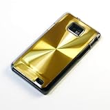 【全9色】Docomo Samsung Galaxy SII / SC-02C / i9100専用ケース　ハードケース　メタルケース　ゴールド　Plastic Case for Galaxy S2 SC-02C 液晶保護フィルム付(このケースが少しきつい)(4023-8)